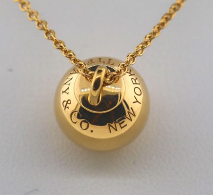 Tiffany & Co 18K Rose Gold Hardware Ball Pendant: Pawn loan on gold