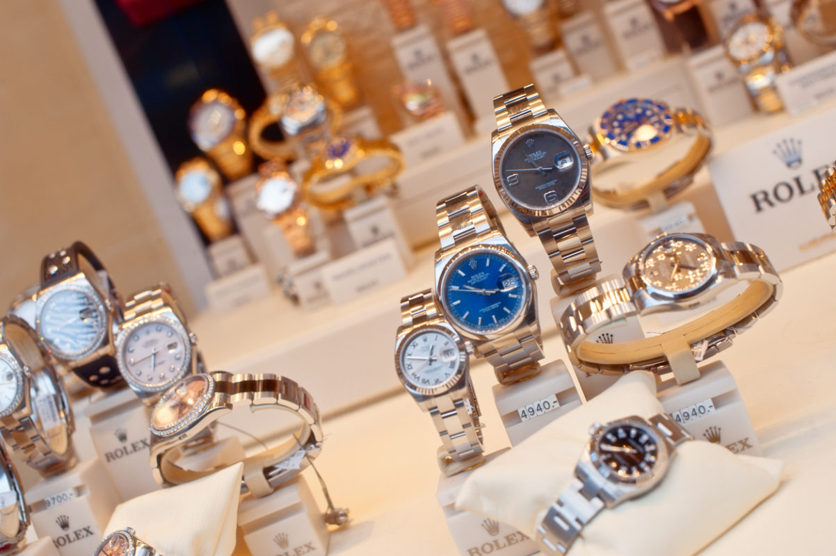 A collection of rolex watches. Shopping for a Rolex at a pawn shop is a wise way to shop.