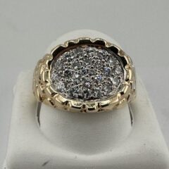 mens nugget diamond ring
