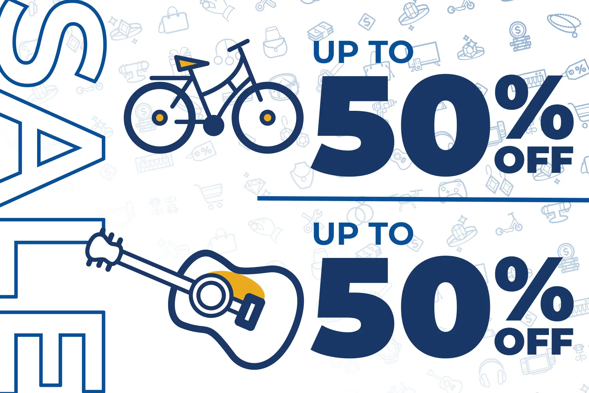 Bikes and guitars are on sale in San Rafael at up to 50% off