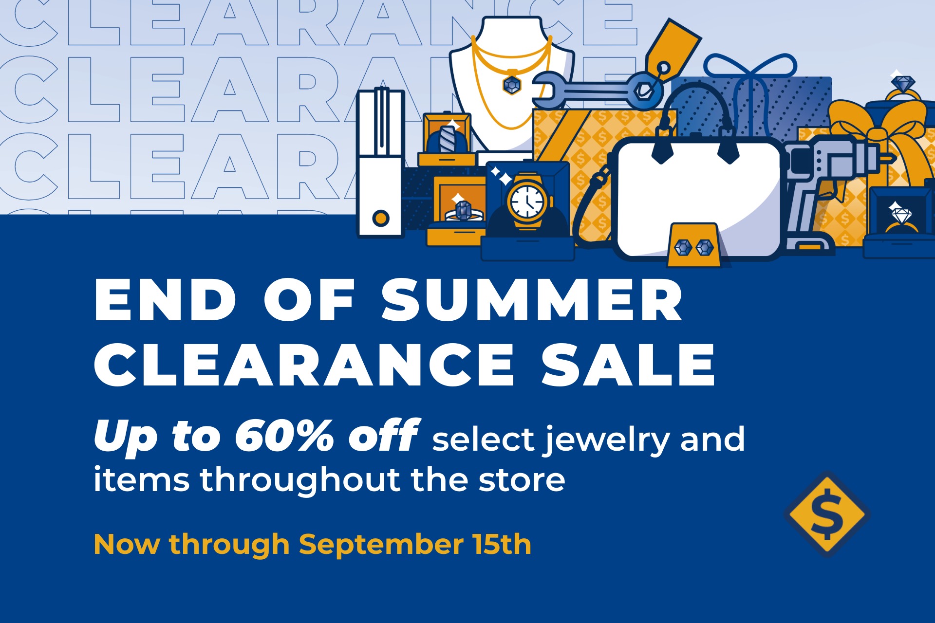 60% off jewelry end of summer clearance sale